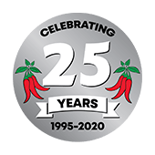 Celebrating 25 years of Austchilli logo